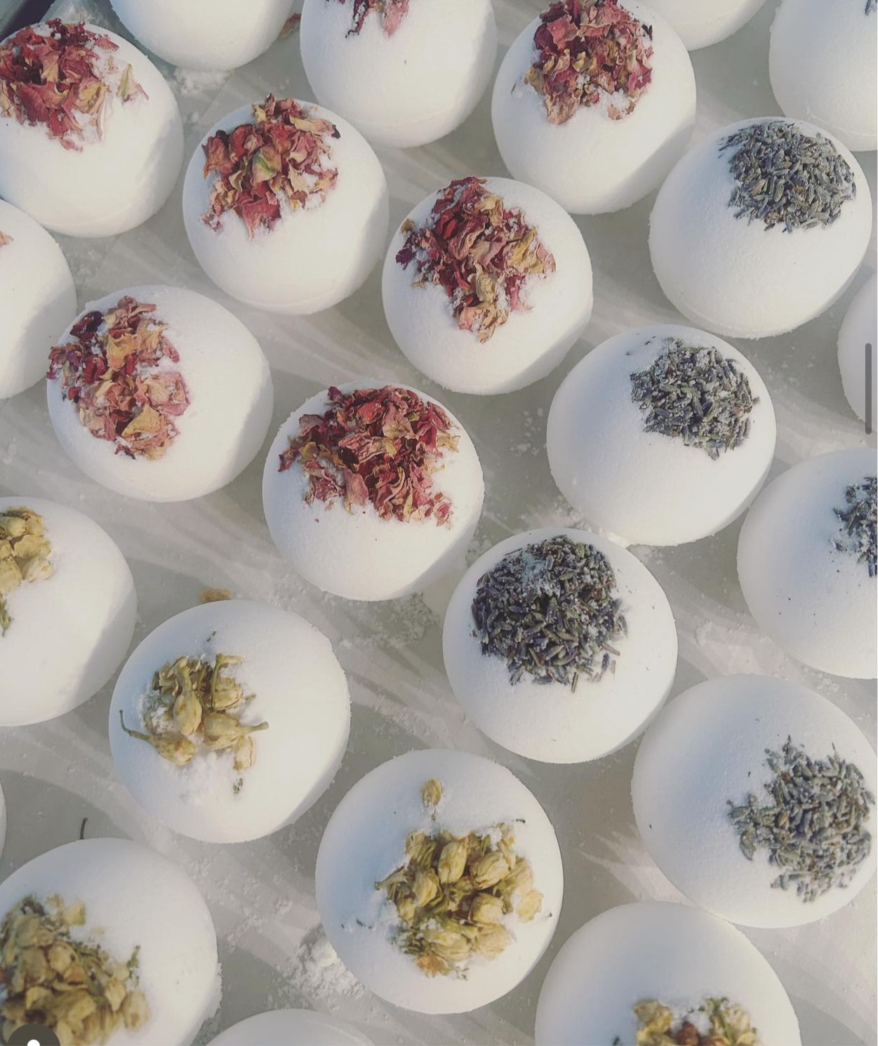 Rose essential oil bath bomb