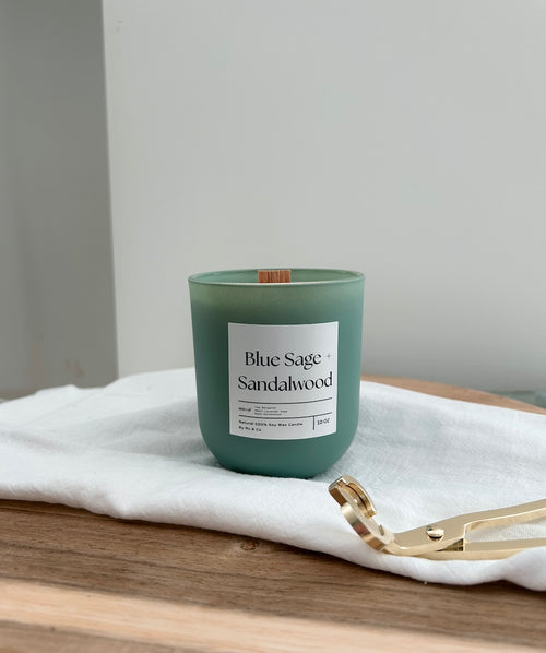 Blue Sage and Sandalwood Soy Wax Candle